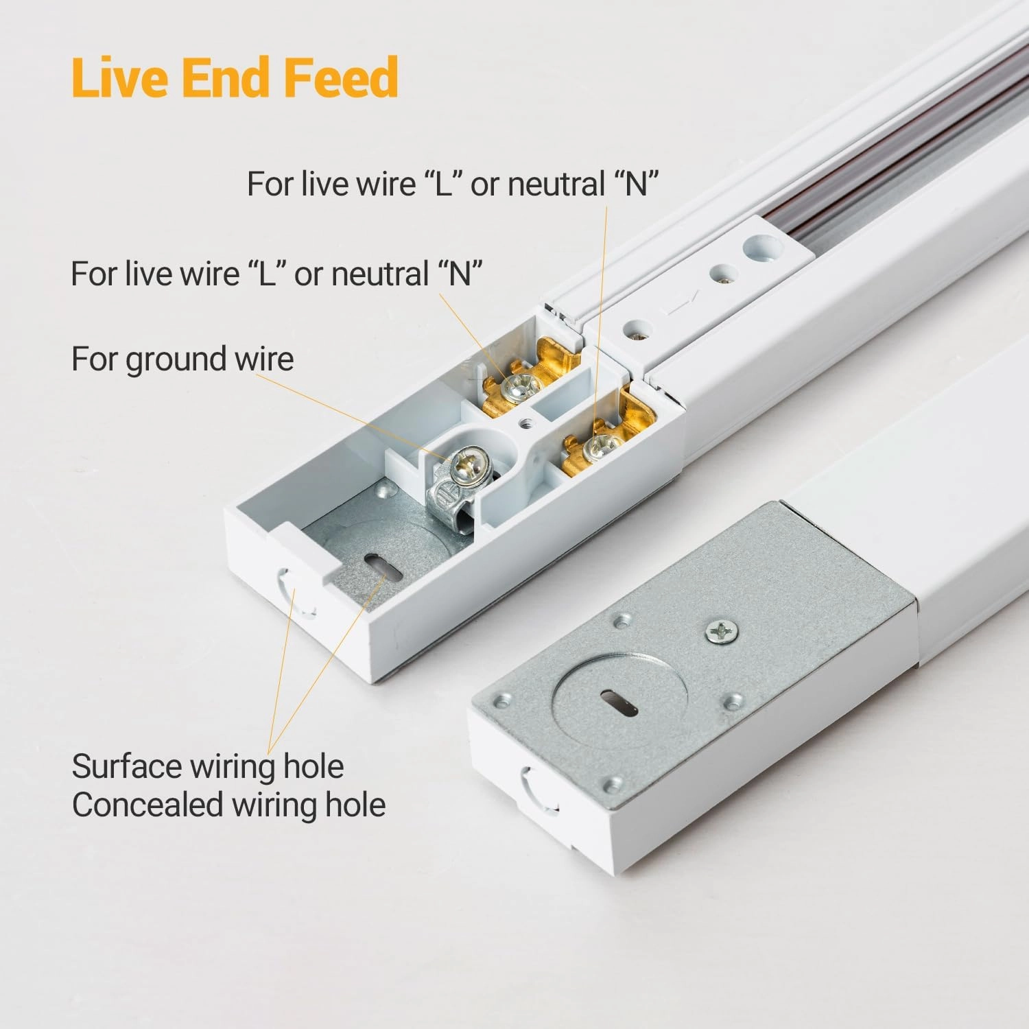 VANoopee 6-Light LED Track Lighting Kit with 6.6FT H Type Track Rails, Dimmable Track Light Heads Bright Ceiling Spotlight Fixture for Kitchen Accent Art, 3000K Warm White, No Flicker 10W 800lm White