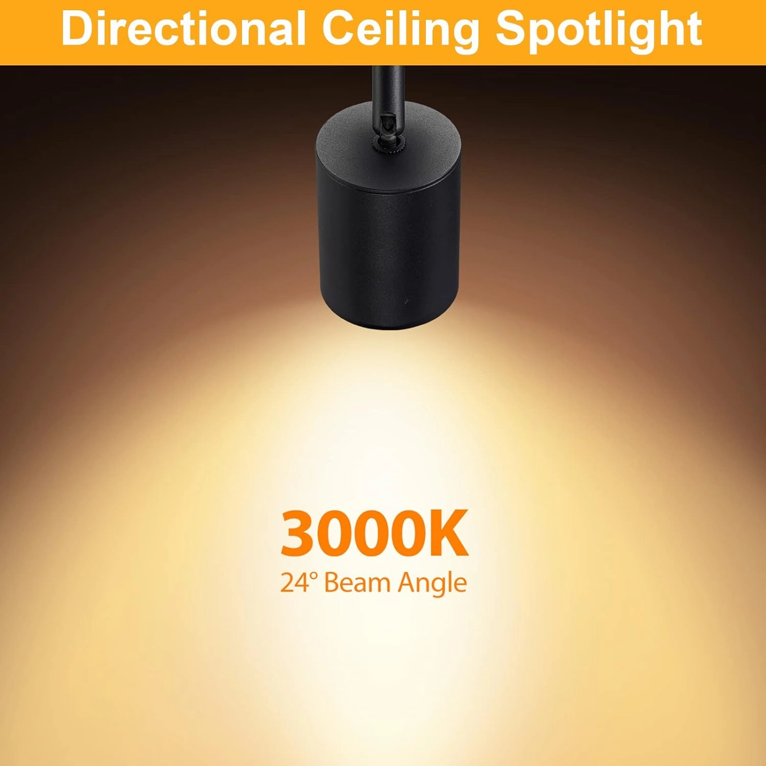 VANoopee Flush Mount LED Ceiling Spotlight Dimmable Adjustable Spotlight Directional Spot Lights Indoor Bright Can Accent Fixture for Living Room - CRI90 Flicker Free 10W 800lm 3000K Black 2 Pack
