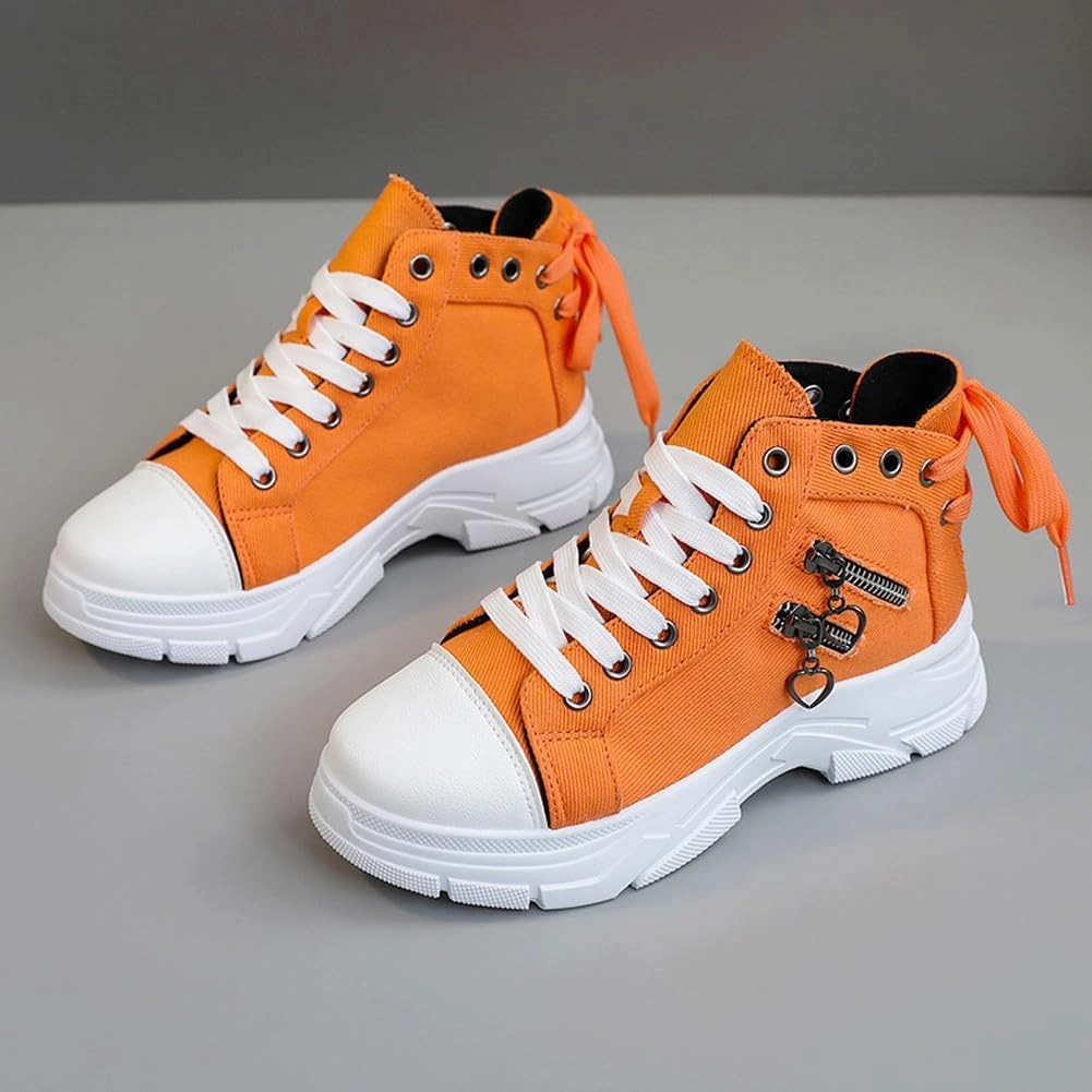 VAXAV Women's Lightweight High Top Platform Canvas Sneakers Breathable Walking Shoes