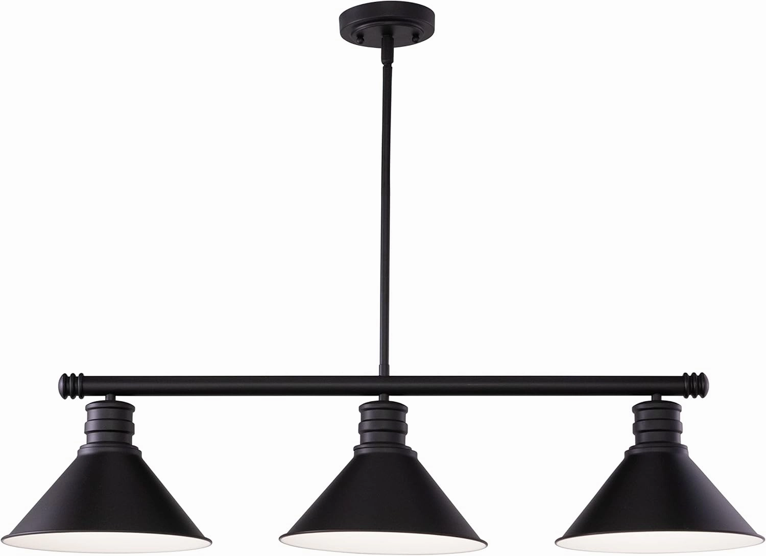VAXCEL Akron 3L Bronze Farmhouse Linear Chandelier Island Pendant Fixture Pool Table Light