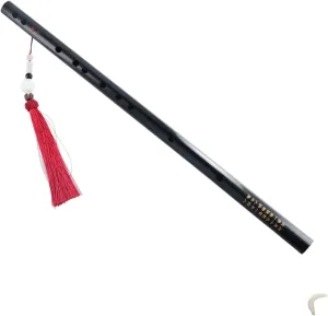 Vctitil Chinese Traditional Bamboo Flute,Transverse Dizi,Mo Dao Zu Shi Cosplay Accessory Woodwind Music Instrument for Beginner,C D E F G Key(D-51cm/20.07inch)