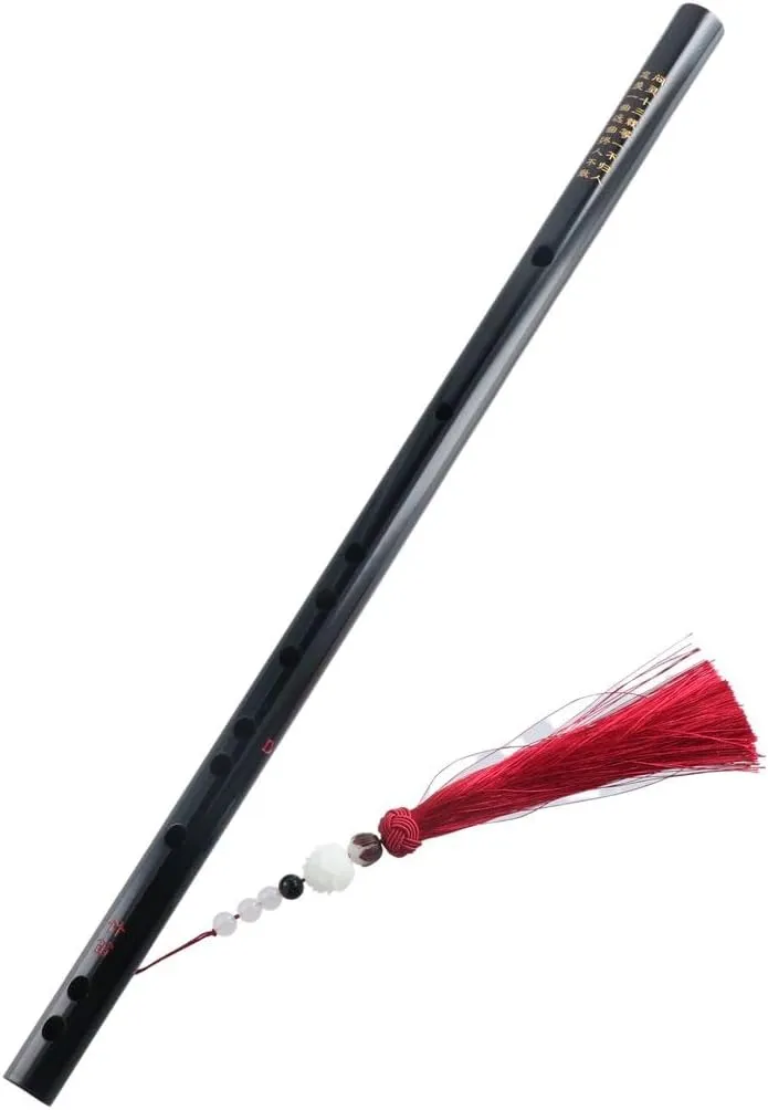 Vctitil Chinese Traditional Bamboo Flute,Transverse Dizi,Mo Dao Zu Shi Cosplay Accessory Woodwind Music Instrument for Beginner,C D E F G Key(D-51cm/20.07inch)