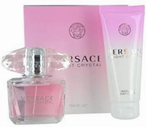 VERSACE BRIGHT CRYSTAL by Gianni Versace Gift Set for WOMEN: EDT SPRAY 3 OZ & BODY LOTION 3.4 OZ (TRAVEL OFFER)