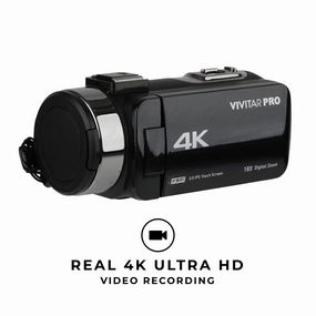 Vivitar 4K HD Digital Video Camera with WiFi, Built in Night Vision