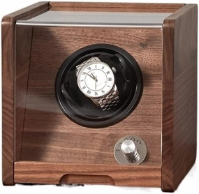 Watch Box Watch Shaker Storage Box with Transparent Cover,Wooden Watch Box Jewelry Box, Retro Simple Storage Case Watch Accessories (Color : OneColor, Size : 1 epitope)