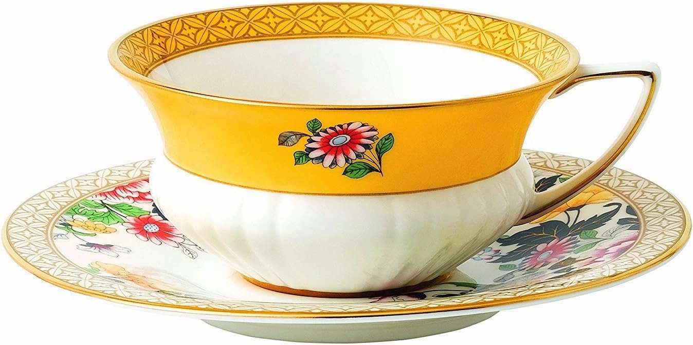 Wedgwood Wonderlust Primrose Teacup & Saucer Set, Multicolor