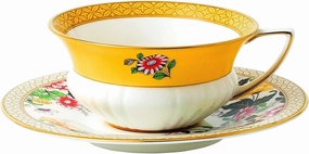 Wedgwood Wonderlust Primrose Teacup & Saucer Set, Multicolor