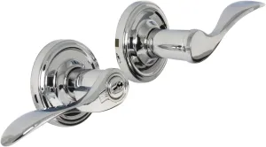Weslock Left Handed Bordeau Lever Keylock Entry Set - Traditionale Collection - L0640U6U6SL23 - Bright Chrome