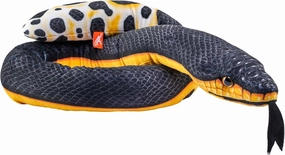 Wild Republic Living Ocean Sea Snakes Yellow Bellied, Stuffed Animal, 54 Inches, Plush Toy, Fill is Spun Recycled Water Bottles