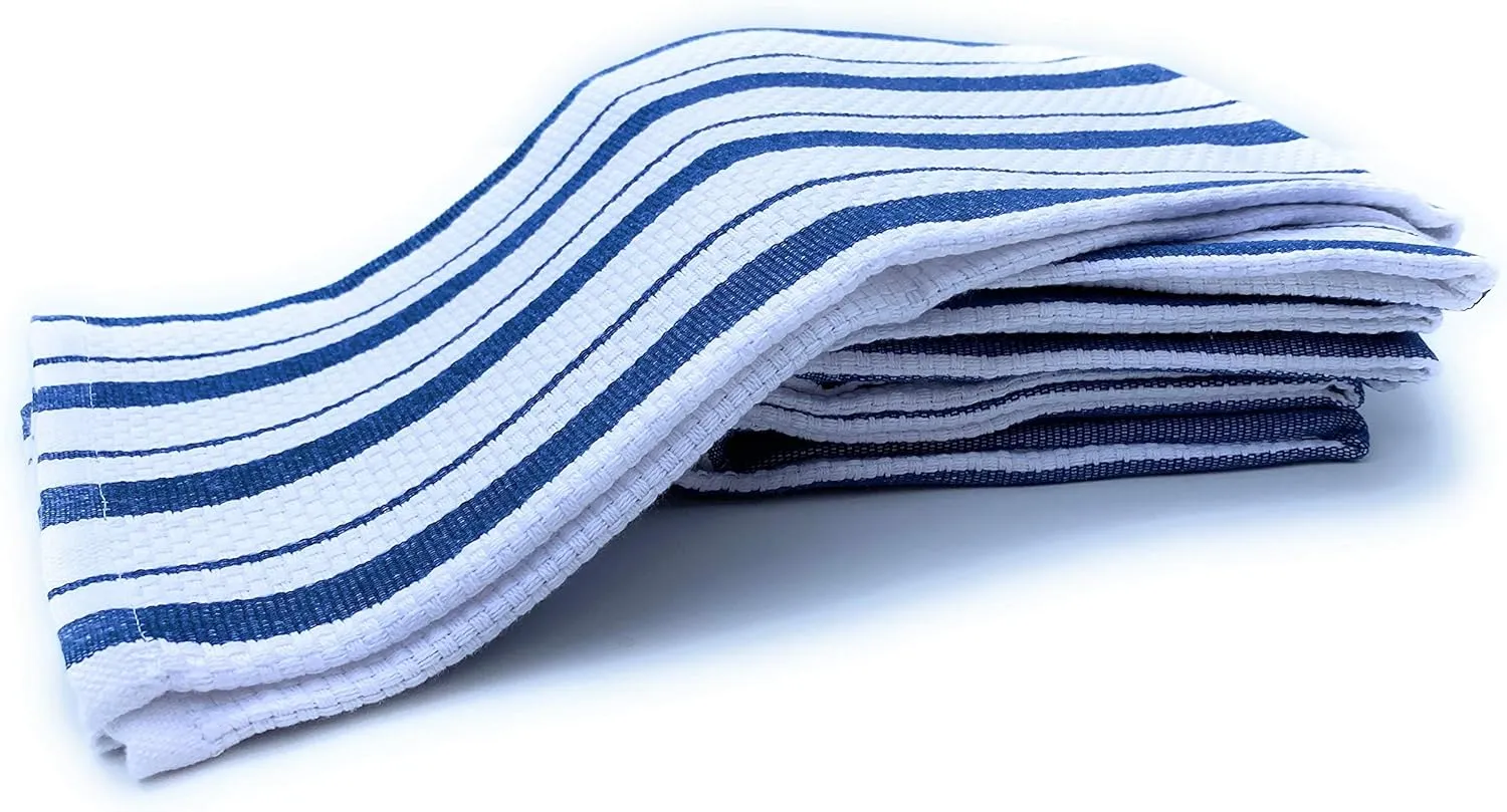 Williams-Sonoma Classic Stripe Kitchen Dish Towels, Set of 4 (Bright Blue)