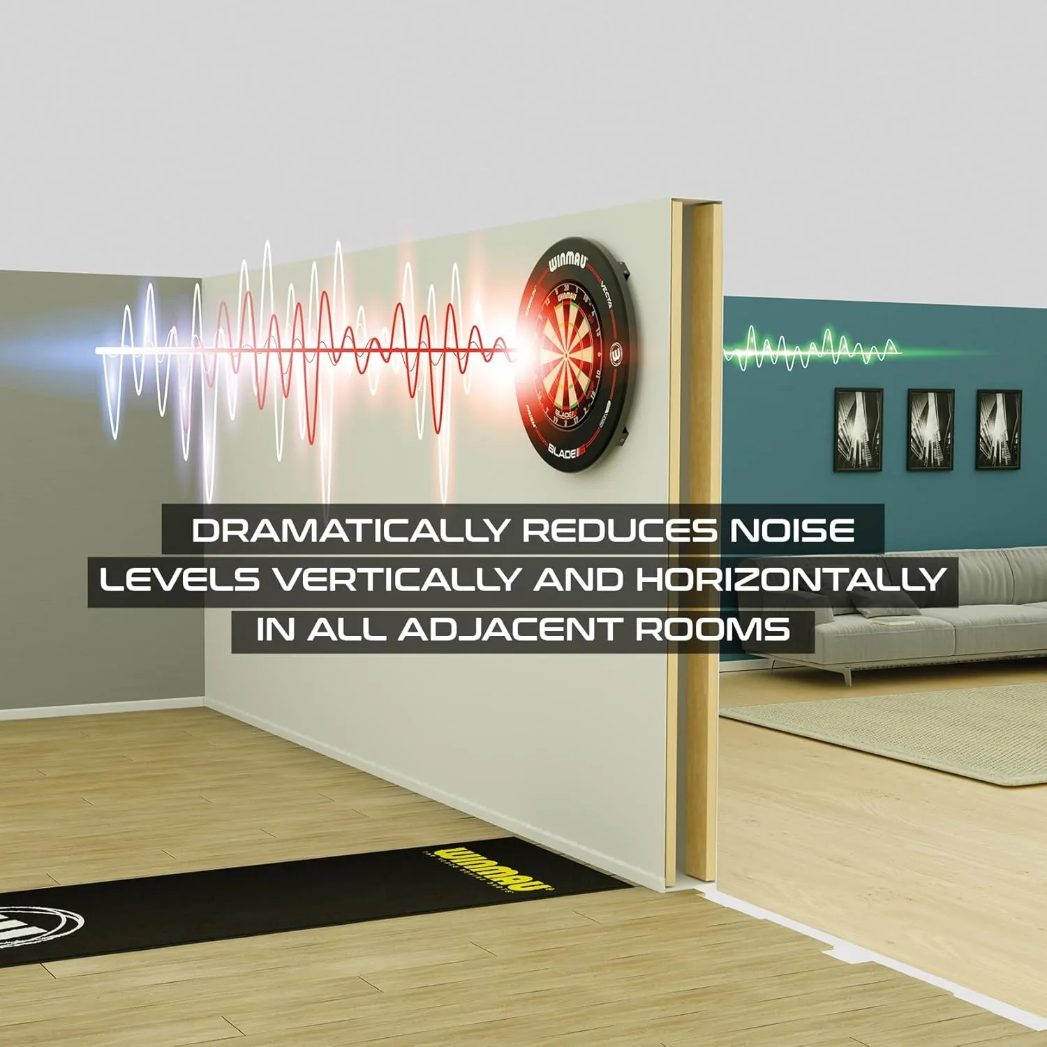 Winmau Wispa Dartboard Sound Reduction System