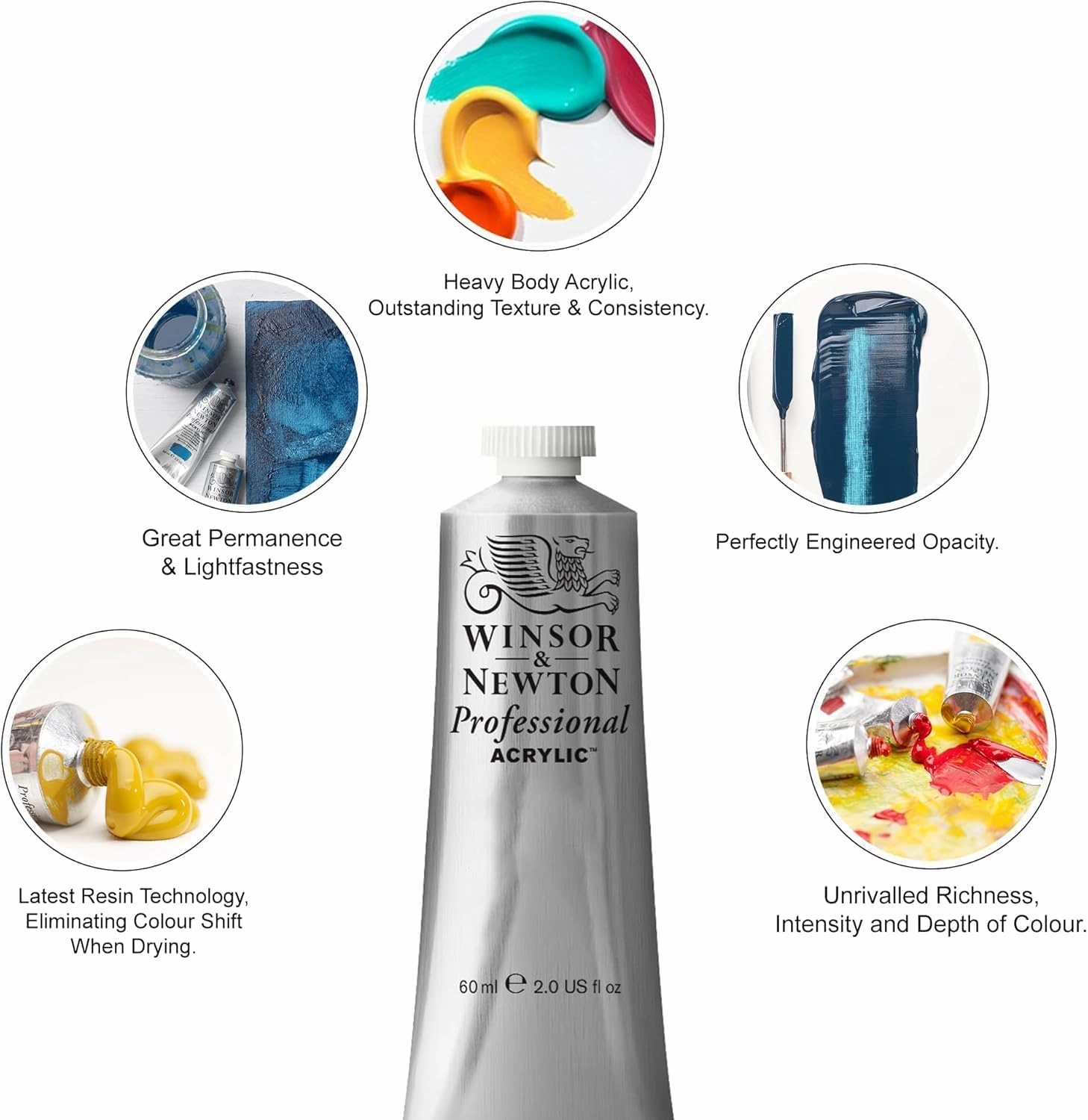 Winsor & Newton Artists' Acrylic Color 12-Tube Set, 20ml