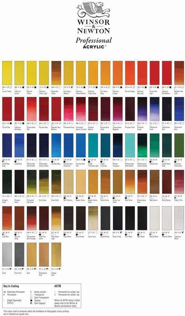 Winsor & Newton Artists' Acrylic Color 12-Tube Set, 20ml