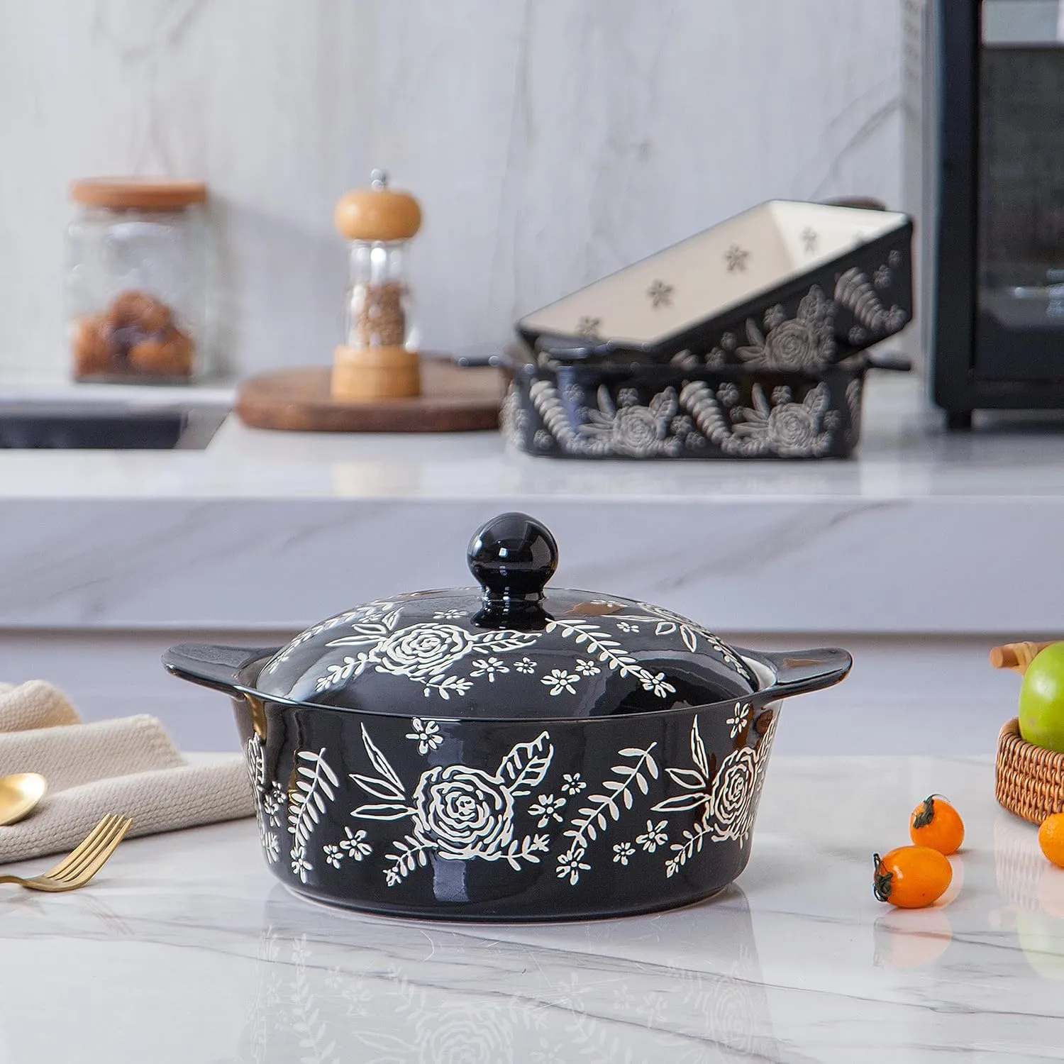 Wisenvoy Casserole Dish With Lid Casserole Dishes For Oven Baking Dishes For Oven Ceramic Pots Baking Dish