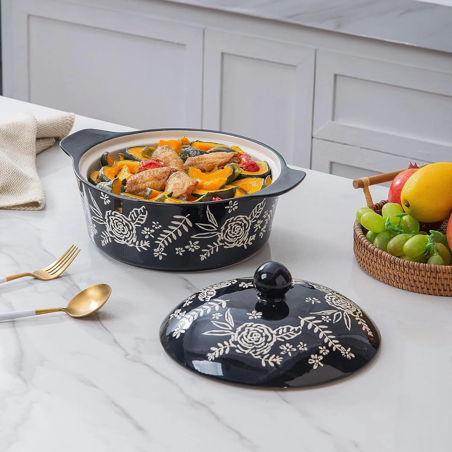 Wisenvoy Casserole Dish With Lid Casserole Dishes For Oven Baking Dishes For Oven Ceramic Pots Baking Dish