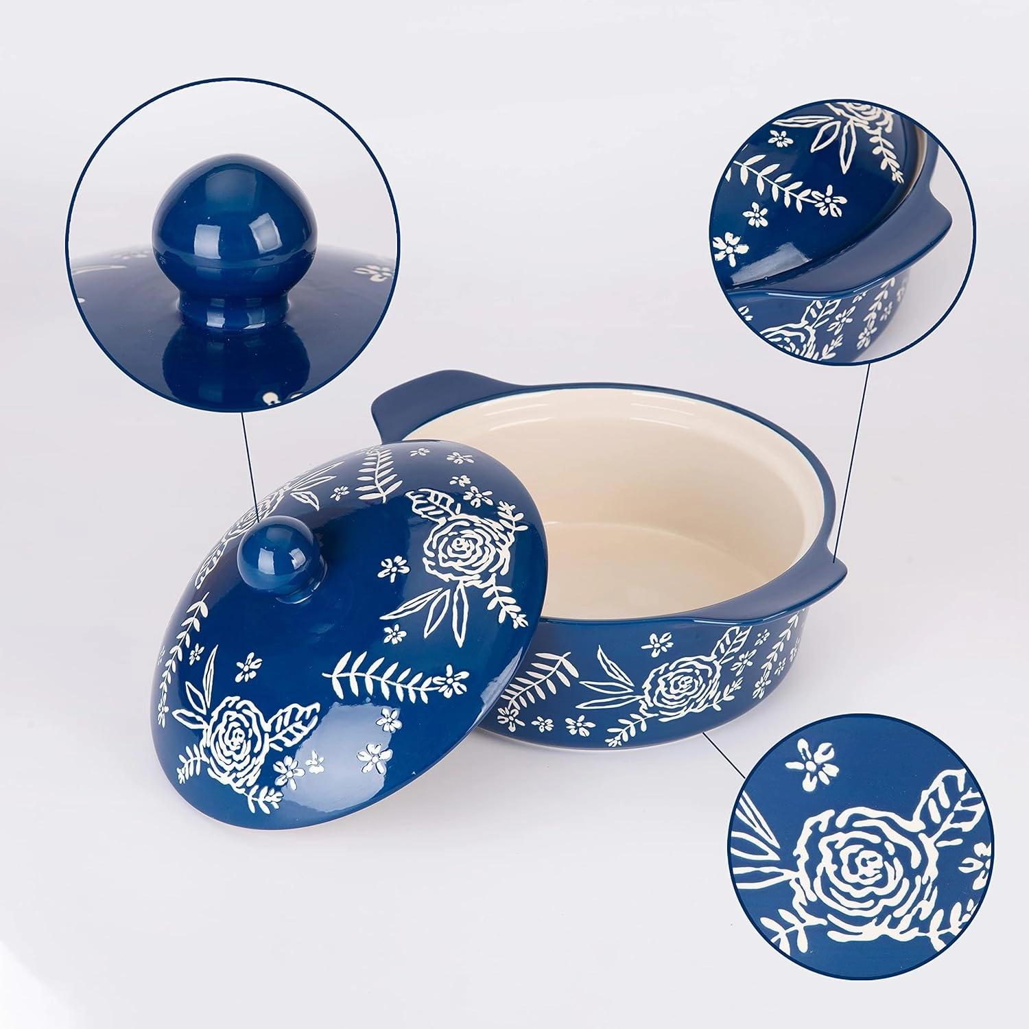 Wisenvoy Casserole Dish With Lid Casserole Dishes For Oven Baking Dishes For Oven Ceramic Baking Dish