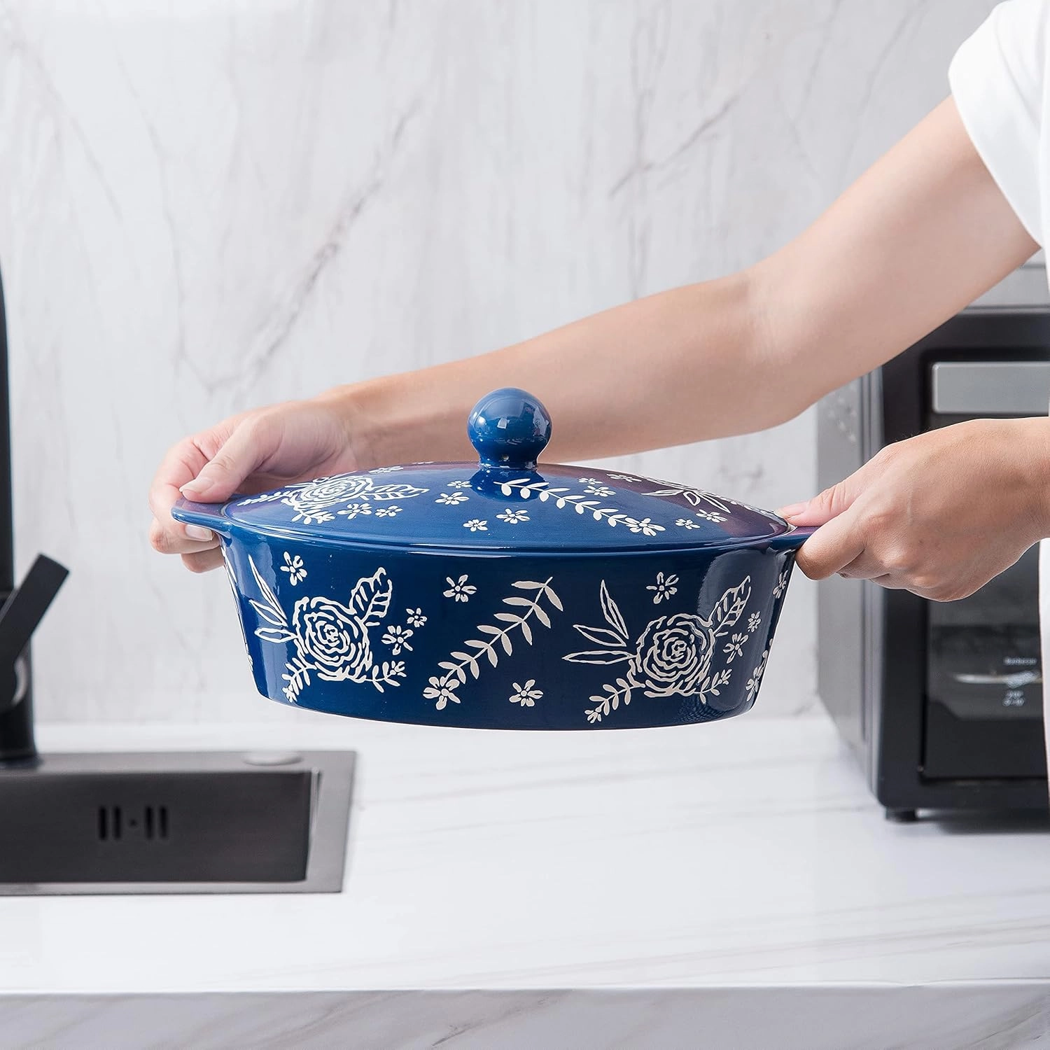 Wisenvoy Casserole Dish With Lid Casserole Dishes For Oven Baking Dishes For Oven Ceramic Baking Dish