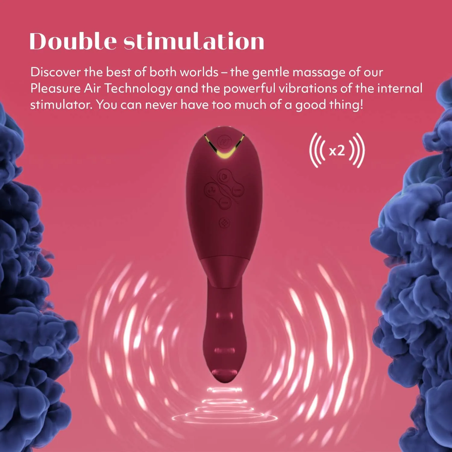 Womanizer Duo 1 Clitoris Sucking Vibrator for Women | Vibrating Suction Adult Sex Toy | Clitoral & G spot Stimulator | Dildo Clit Sucker | Rabbit Vibrator 12 Intensity Levels | Waterproof | Bordeaux