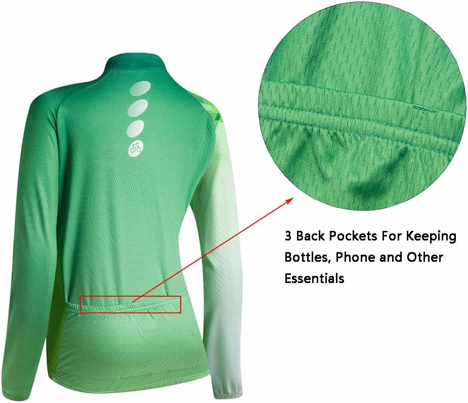 Women's Breathable Long Sleeve Cycling Suit 3D Gel Padded Bicycle Cloting Pants Set UV Protective