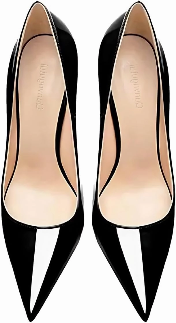 Women's Pointed Toe Shallow Stiletto Heels 4.7 Inch Pumps Wedding Party Banquet Shoes