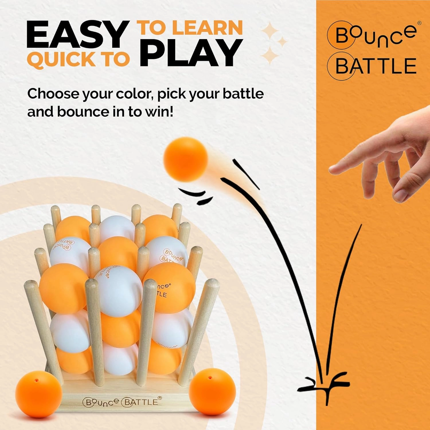 Wood Edition Game Set - Multiplayer Fun Games for Kids & Adults - Addictive Bounce Ball Games w/Multiple Battle Styles - Ultimate Family Games of Strategy & Chance