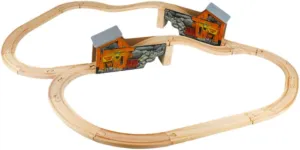 Wooden Train and Track Sets Children Educational Toy Travel Toy Family Game Educational Toy for Ages 3  Years Kids Boys Girls, Cover Bridge Track