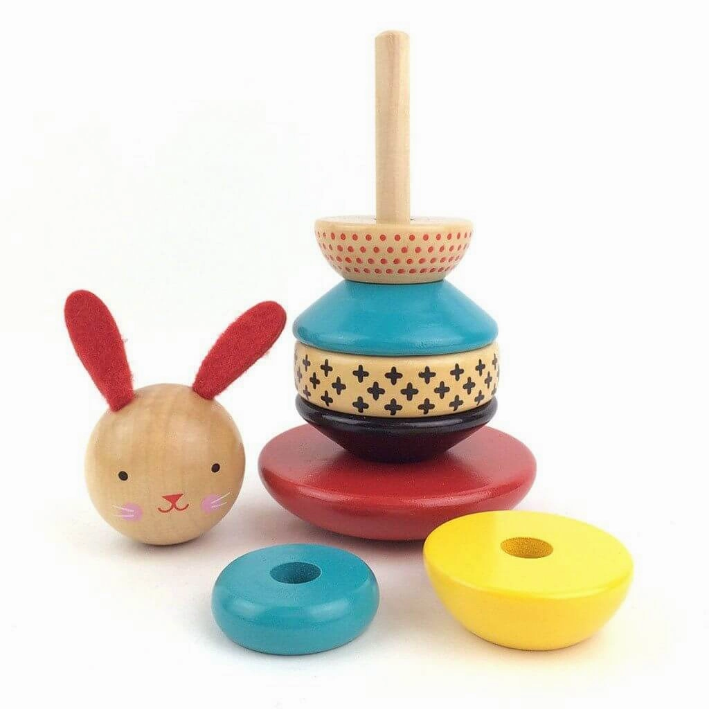 Wooden Bunny Stacking Toy for Kids