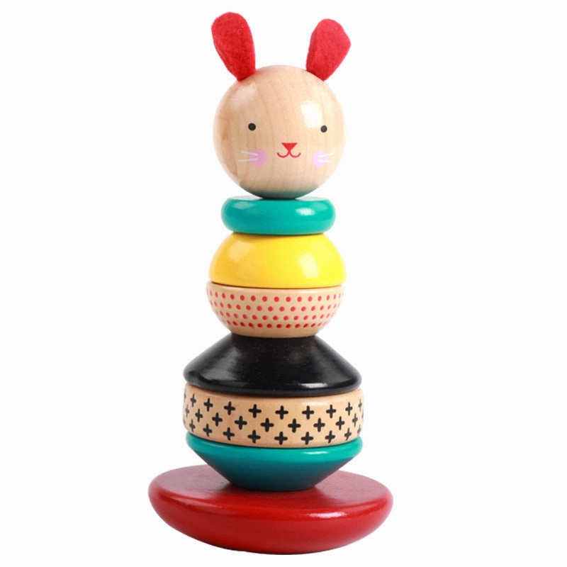 Wooden Bunny Stacking Toy for Kids
