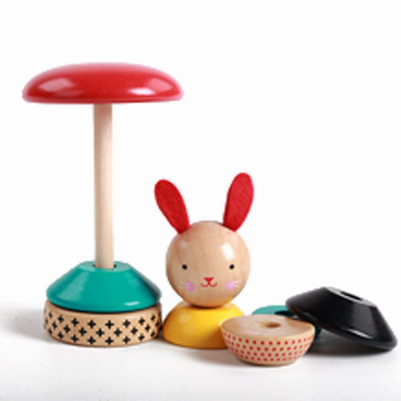 Wooden Bunny Stacking Toy for Kids