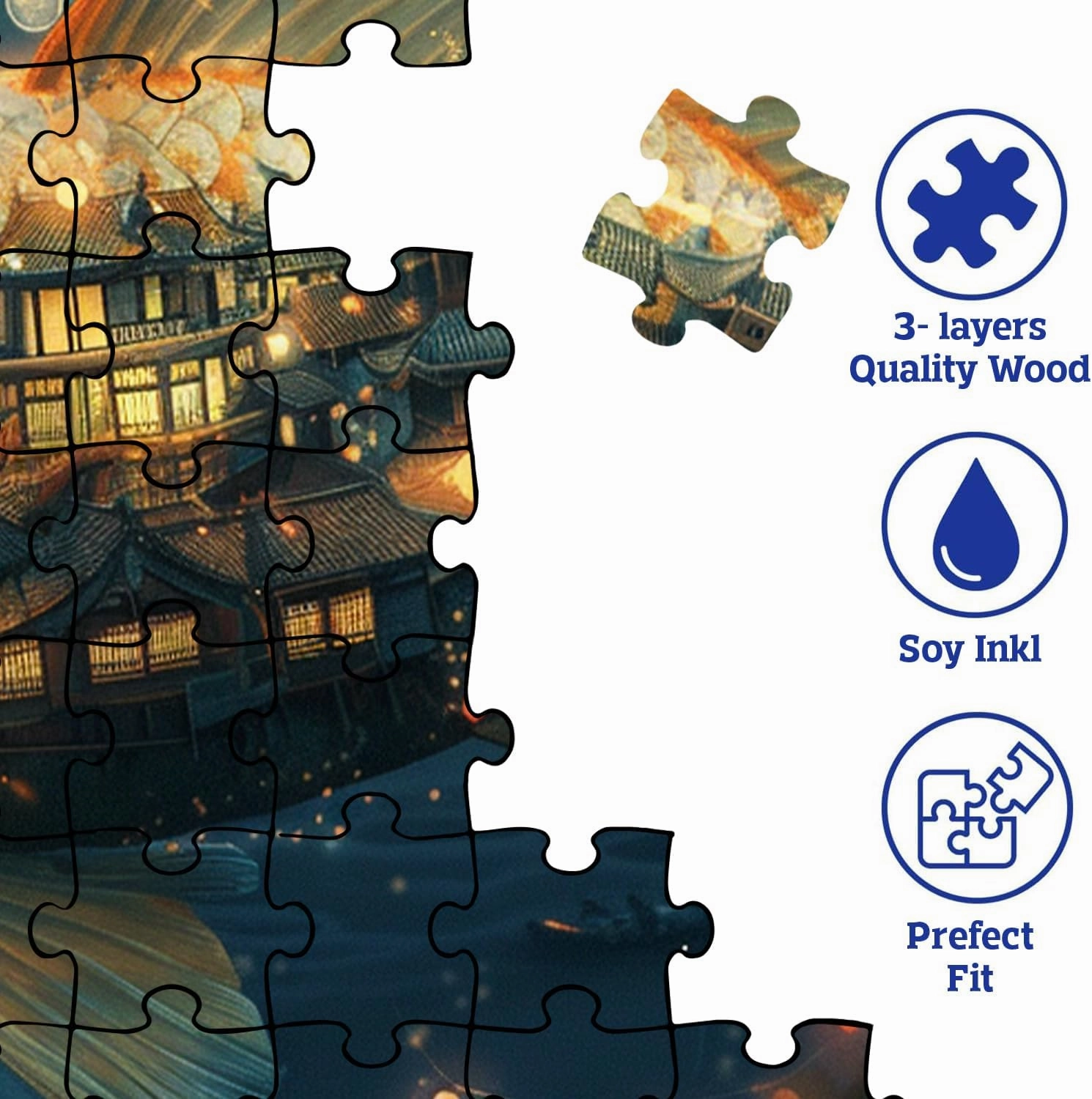 Wooden Puzzles for Adults Fish Wooden Jigsaw Puzzles 24/500/1000pcs Irregular Wood Puzzles Creative for Adults and Kids Family Game