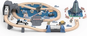 Wooden Train Set (Space Theme)