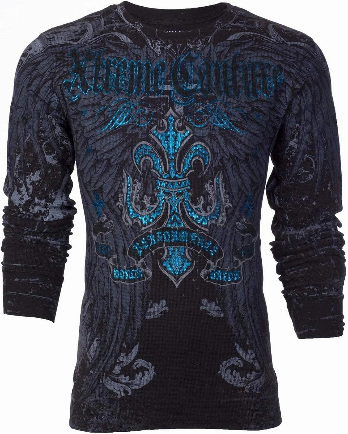 Xtreme Couture by Affliction Men's Thermal Shirt Sandstone Y2K