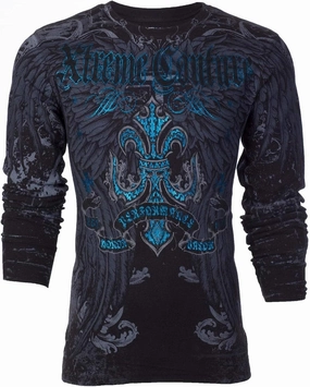 Xtreme Couture by Affliction Men's Thermal Shirt Sandstone Y2K