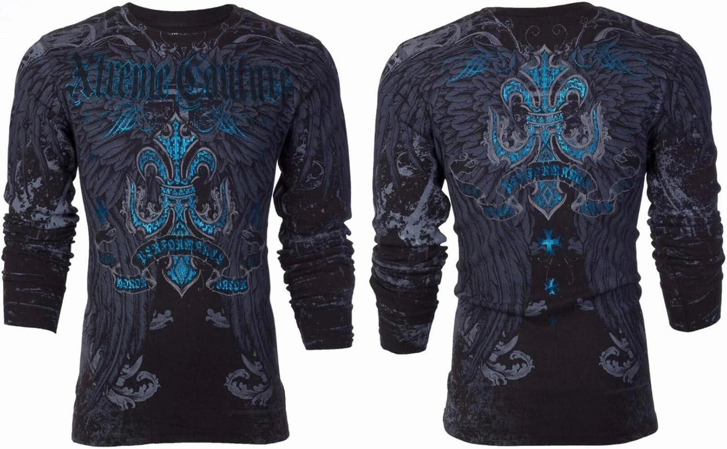 Xtreme Couture by Affliction Men's Thermal Shirt Sandstone Y2K