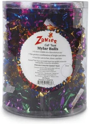 Zanies Mylar Balls Cat Toys, 35-Piece Canisters