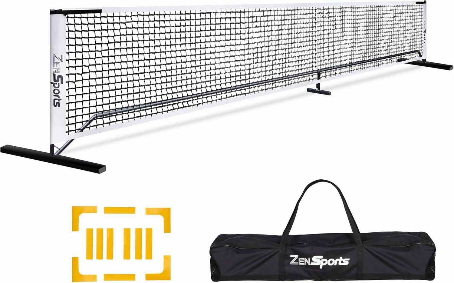 ZENY Portable Pickleball Net Set System with Metal Frame and 22FT Regulation Size Pickball Net with Carry Bag for Backyard, Driveways, Outdoor Game